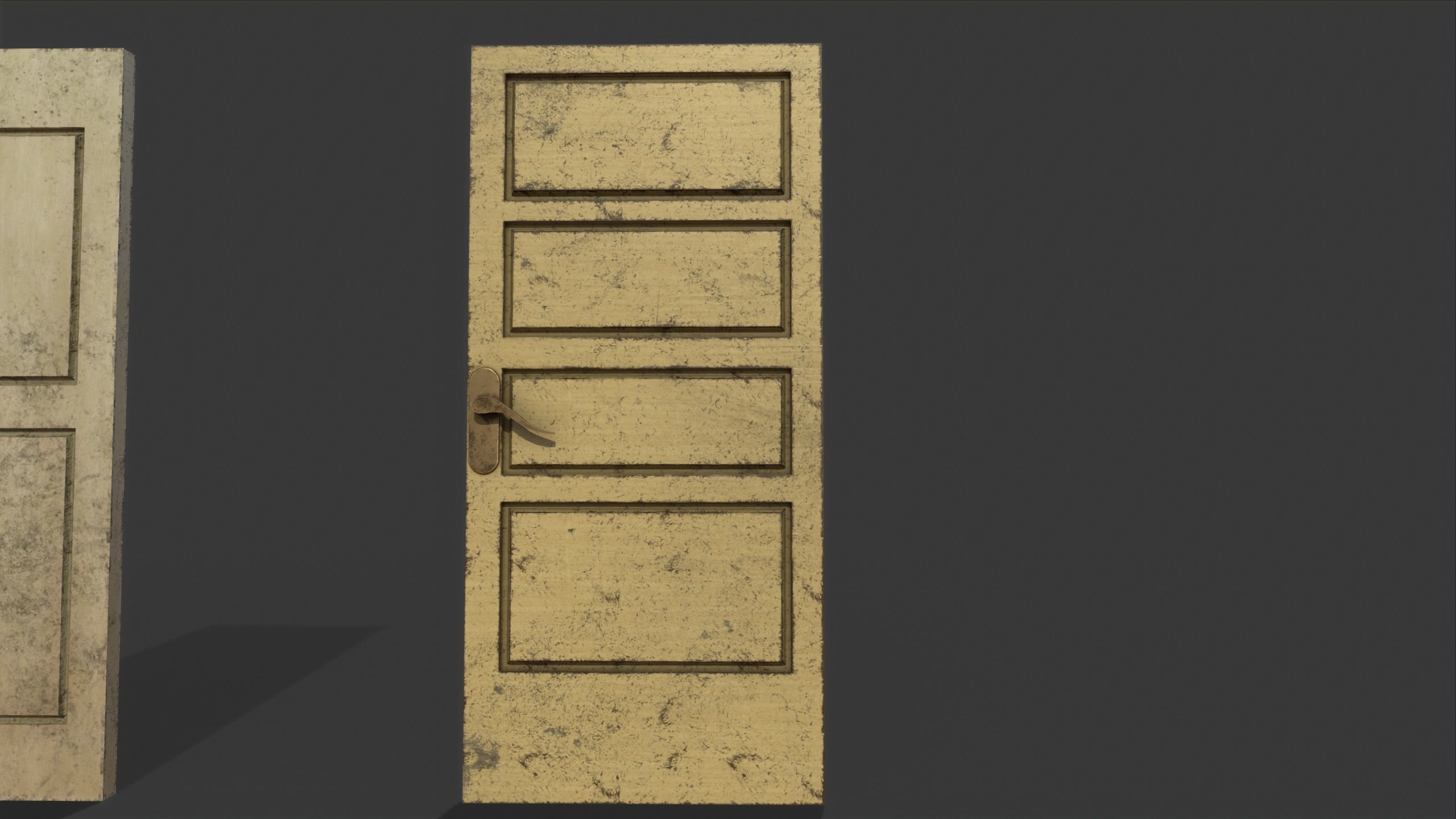 door pack 4 door low poly Low-poly 3D model_10