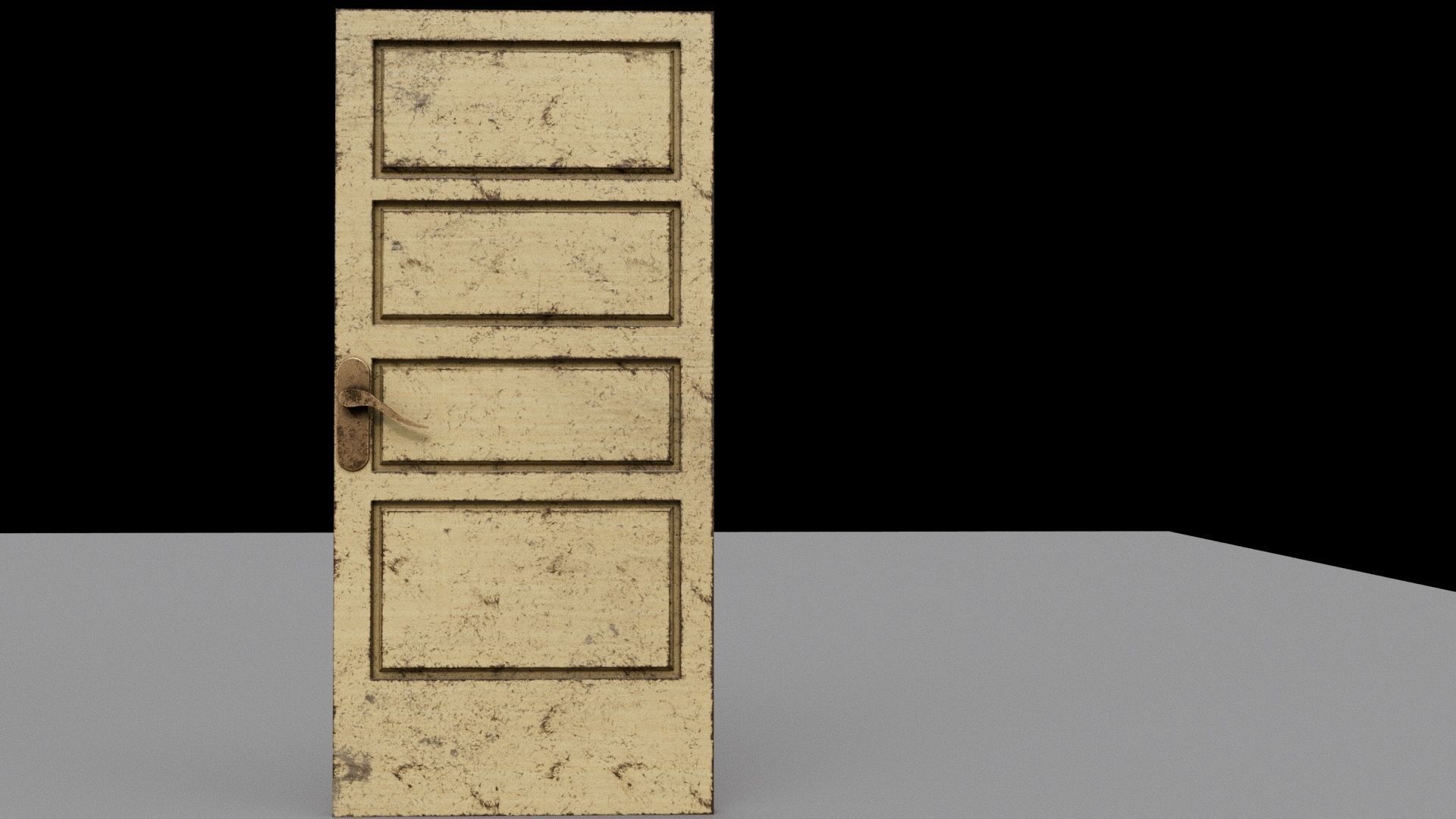 door pack 4 door low poly Low-poly 3D model_5