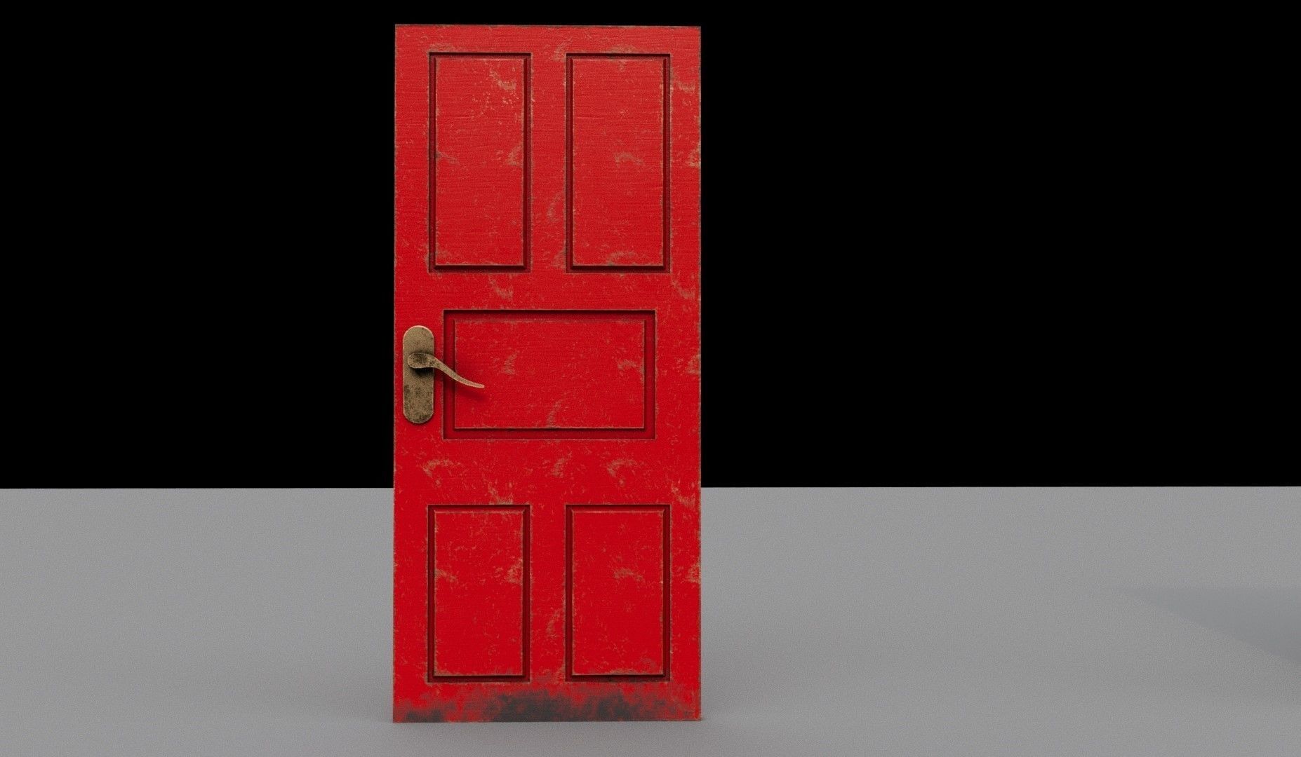 door pack 4 door low poly Low-poly 3D model_6