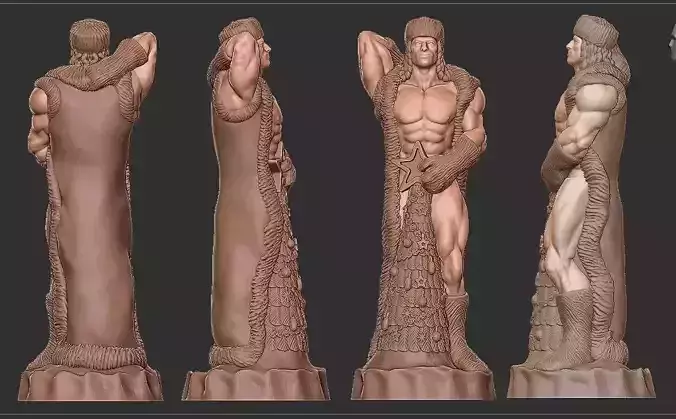 SEXY SANTA SEXY MAN SCULPTURE OF A MAN SANTA TORSO STRIPTEASER