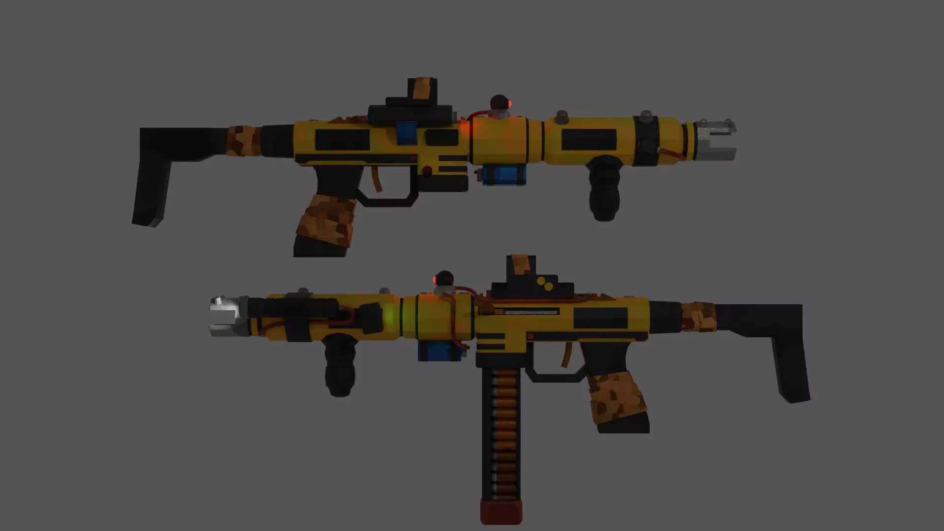 9mm SMG gun 3d Blender Model 3D model_0