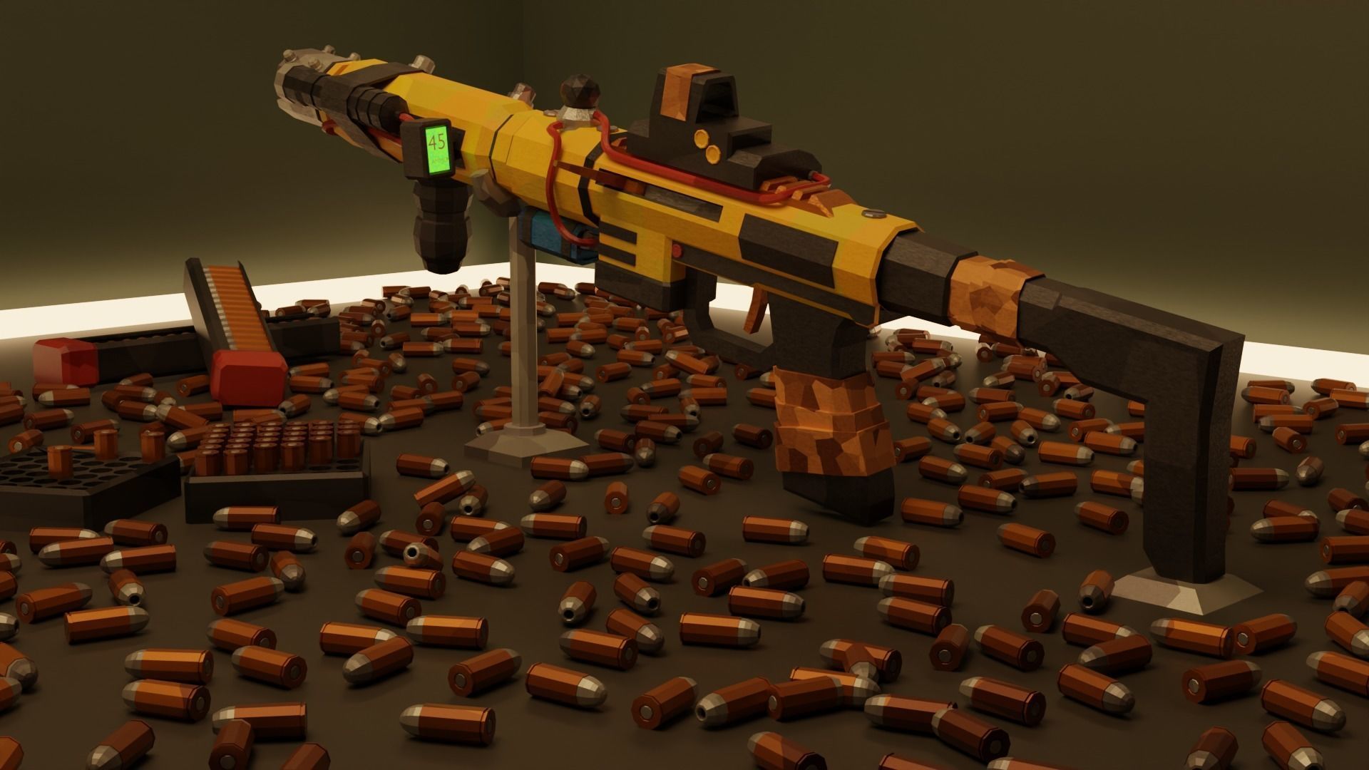 9mm SMG gun 3d Blender Model 3D model_3