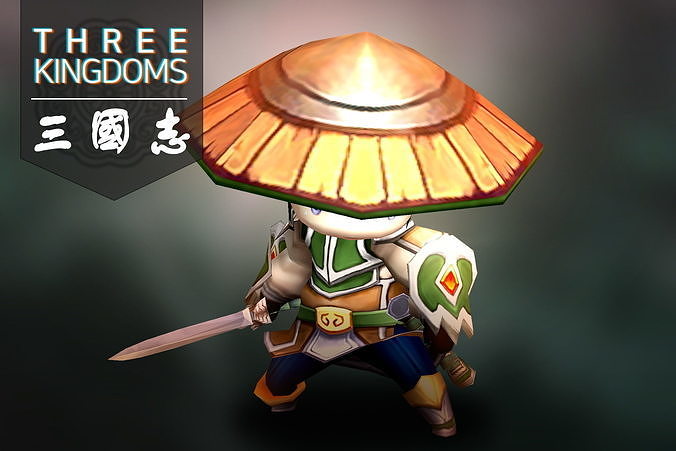Three kingdoms - Additional Hero Sasib Chil Low-poly 3D model