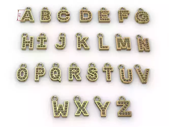 Abecedario letra Joyeria Alphabet jewelry letter