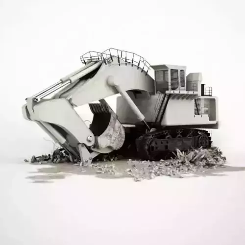 Excavator paper 3D model