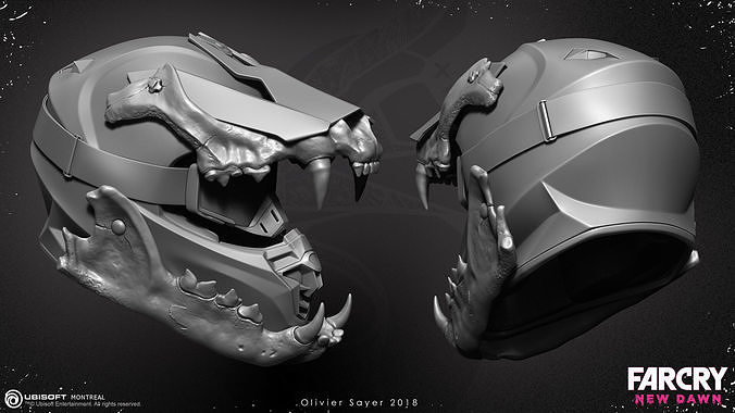 Far Cry New Dawn Highwaymen helmet jaws 3D print model