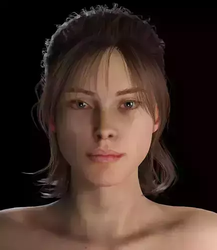 Realistic Female Human Rigged Low-poly 3D model