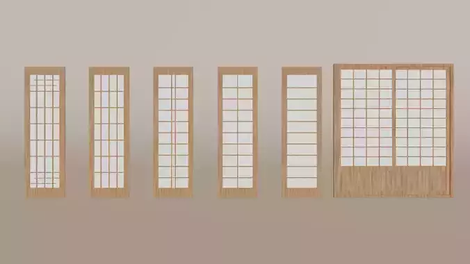 Shoji door Pack -Japanese Sliding door