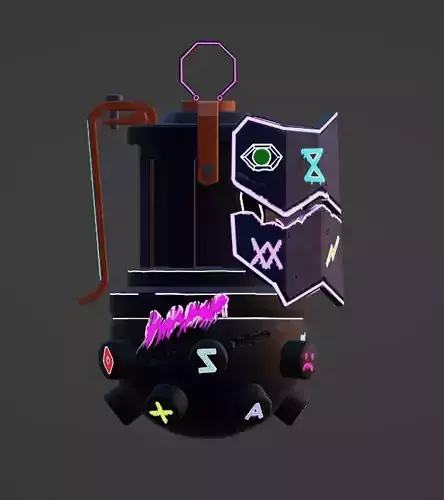 Grenade lamp with neon lights