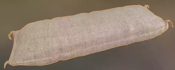 The sack jute pillow Free 3D model