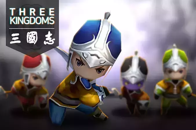 Three Kingdoms - Soldier Claymore 1 Low-poly 3D model