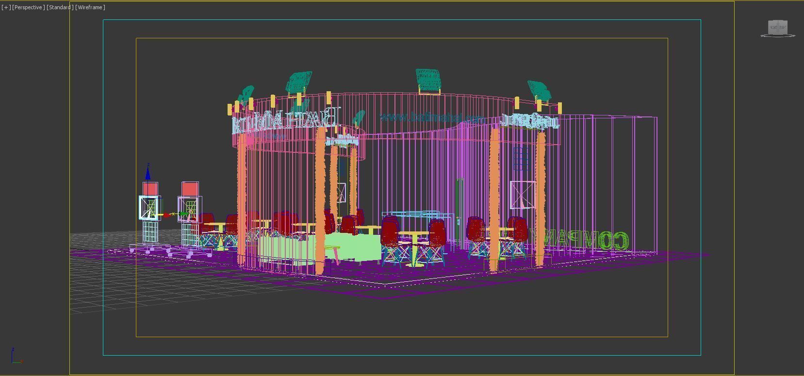 Booth Exhibition Stand Stall 11x10m Height 366cm 4 Side  3Dmodel 3D model_9