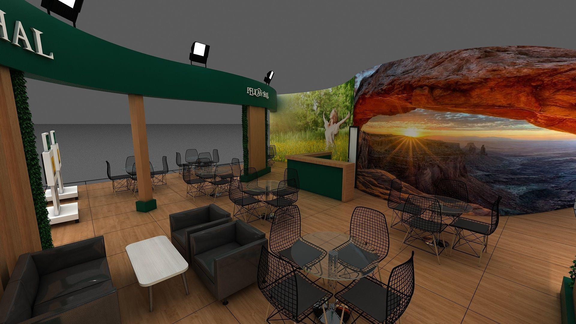 Booth Exhibition Stand Stall 11x10m Height 366cm 4 Side  3Dmodel 3D model_5