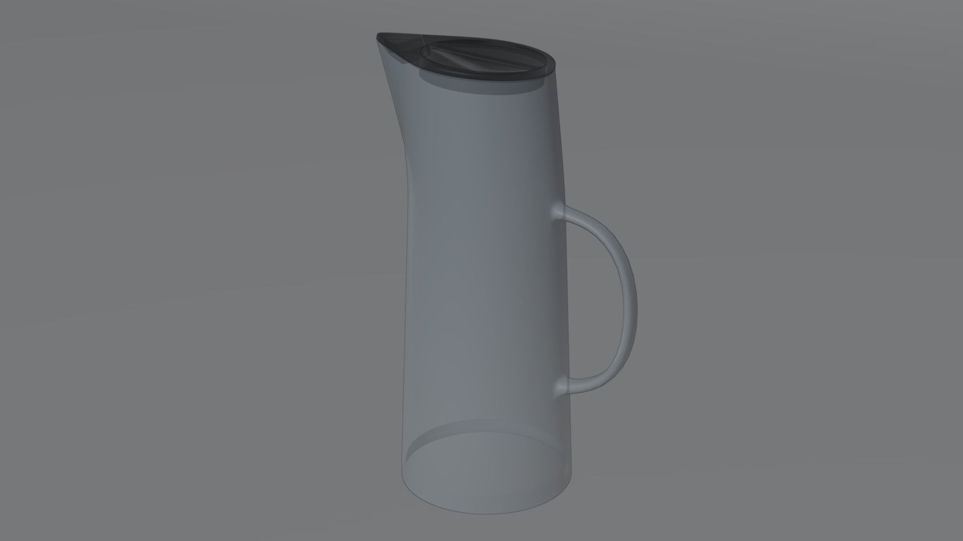 Vintage Grey Modern Coffee Thermos 3D model_8