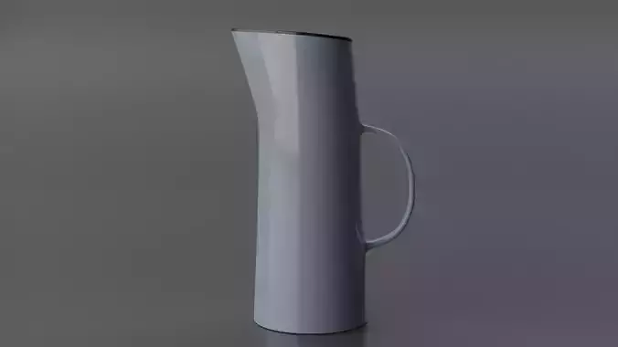 Vintage Grey Modern Coffee Thermos 3D model