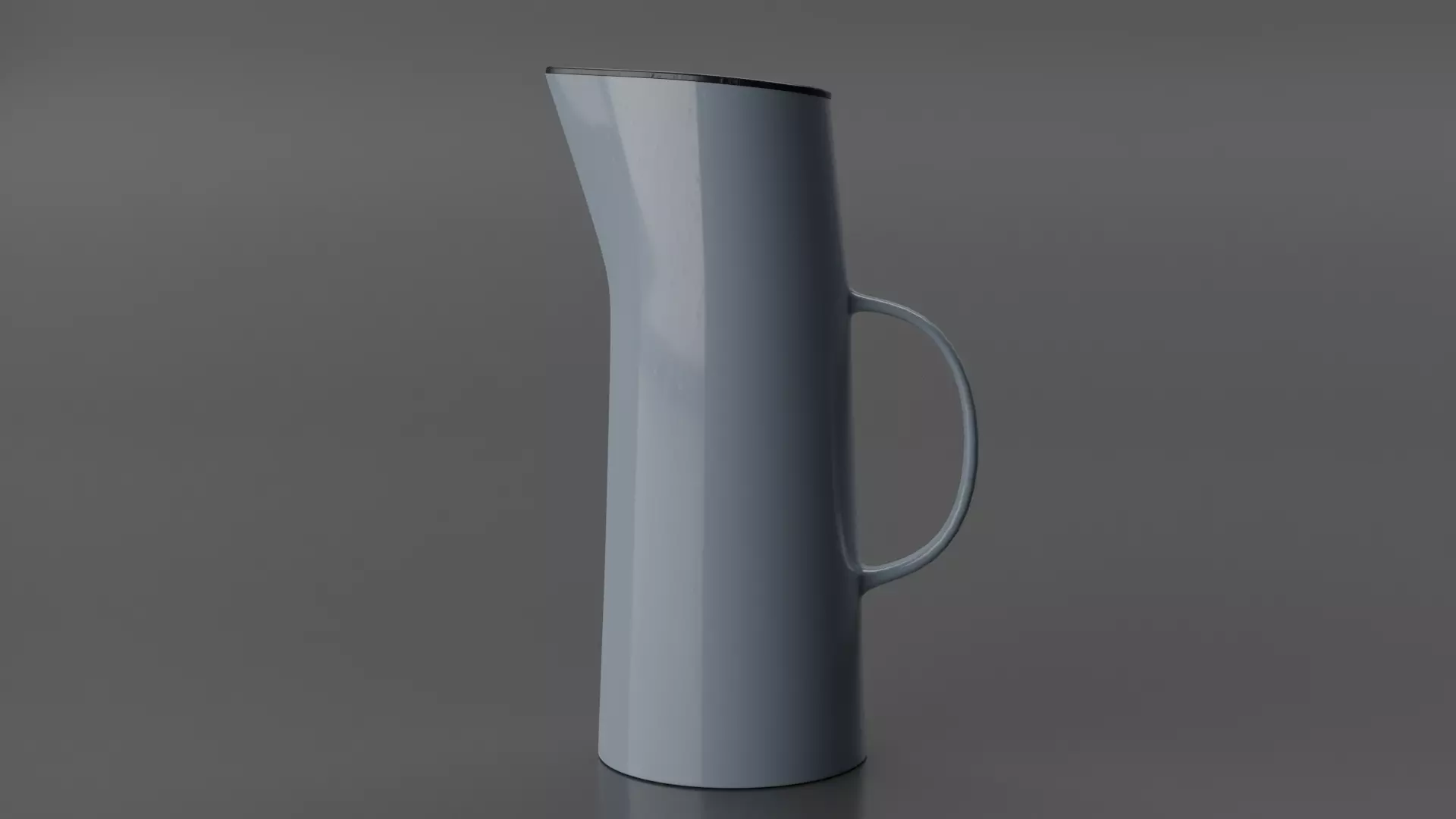 Vintage Grey Modern Coffee Thermos 3D model_0