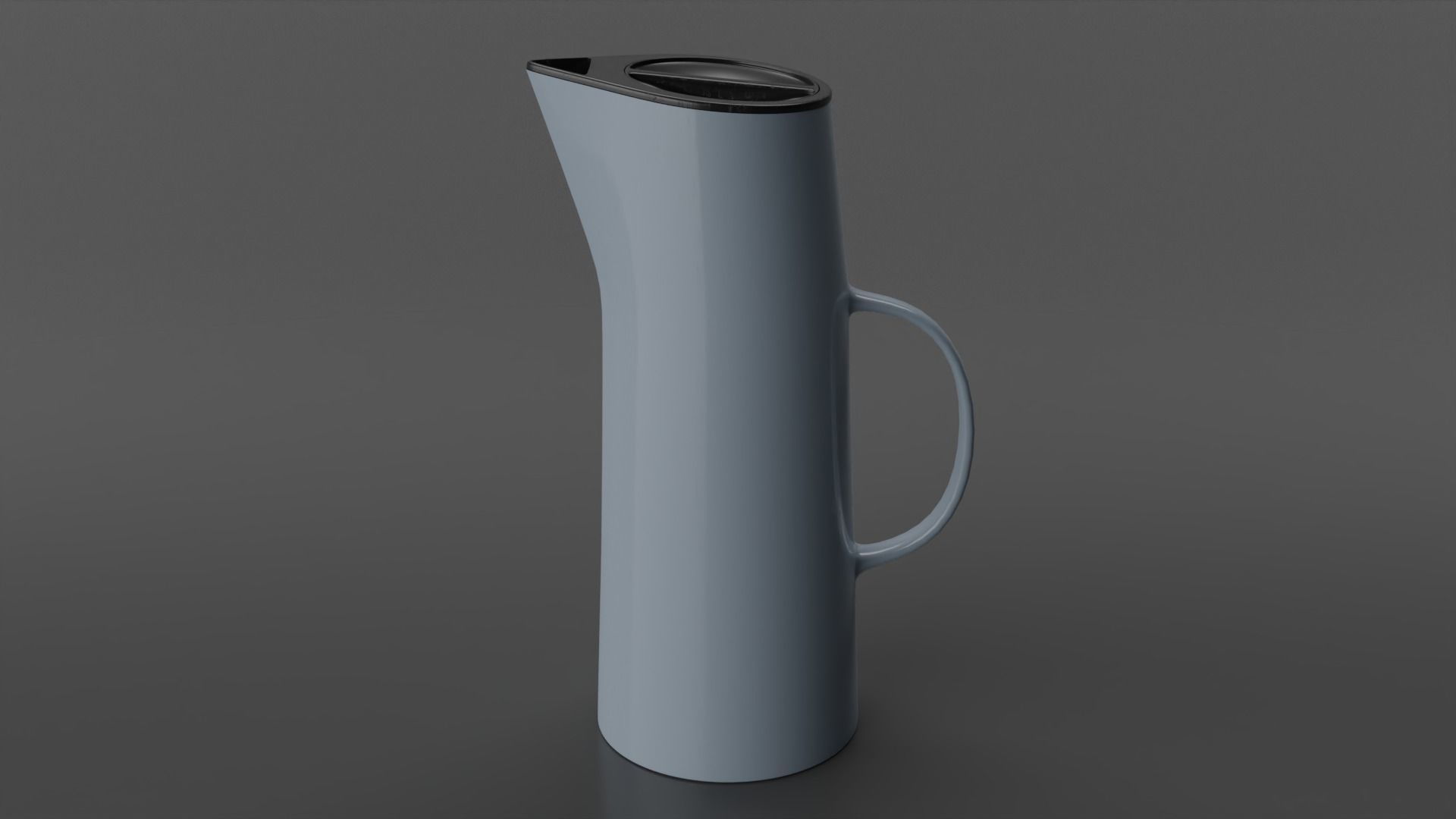 Vintage Grey Modern Coffee Thermos 3D model_3
