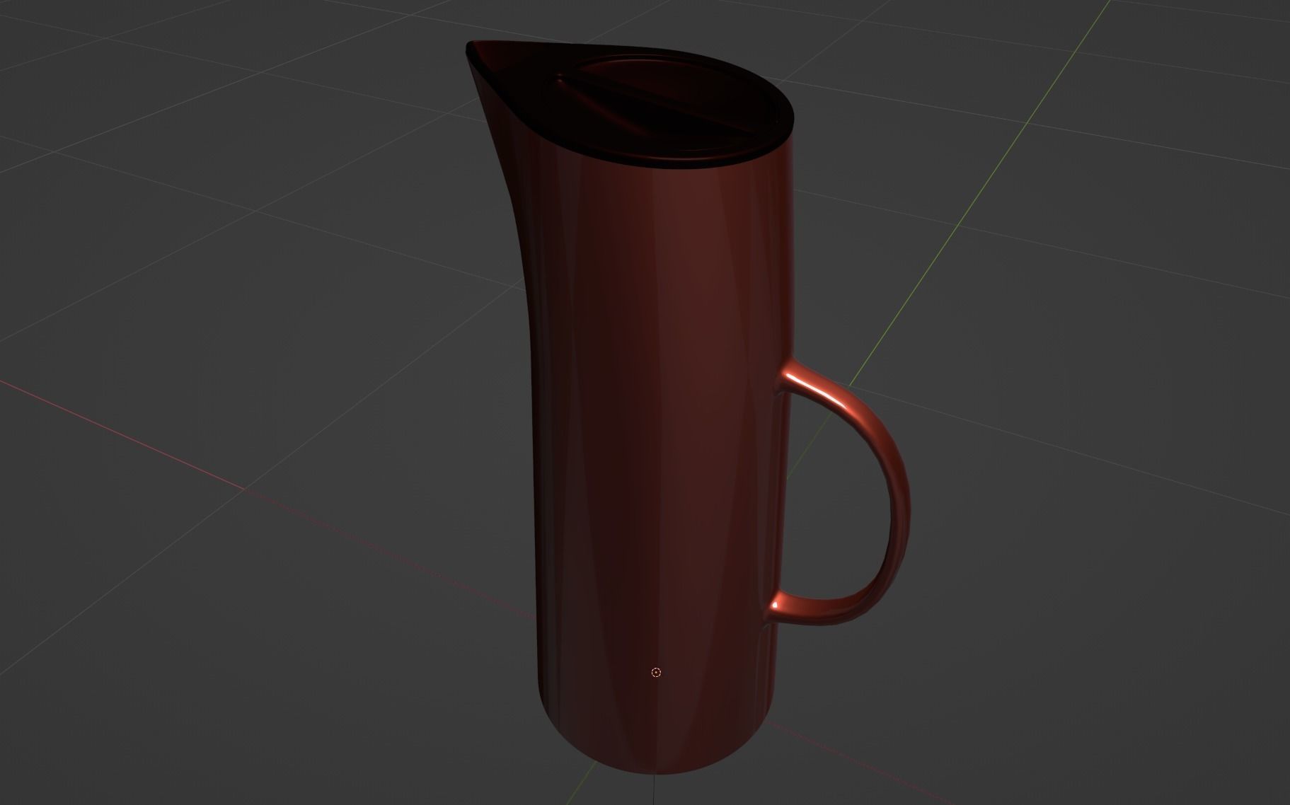 Vintage Grey Modern Coffee Thermos 3D model_7