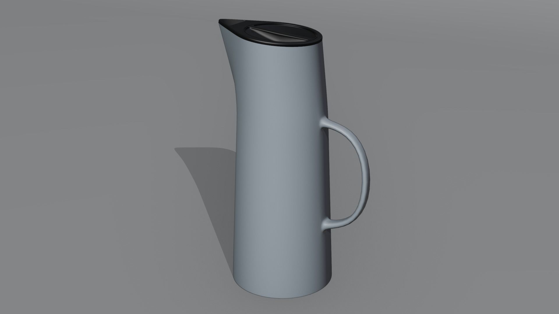Vintage Grey Modern Coffee Thermos 3D model_6