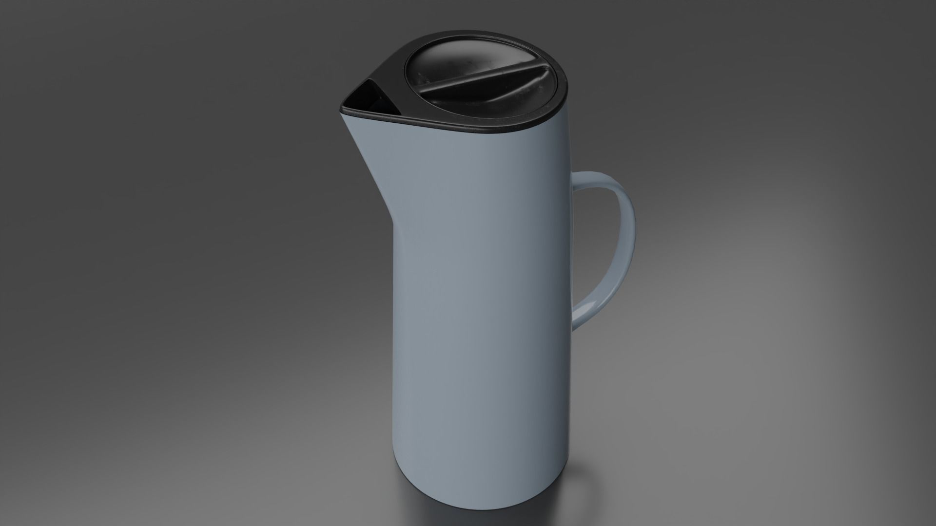 Vintage Grey Modern Coffee Thermos 3D model_4