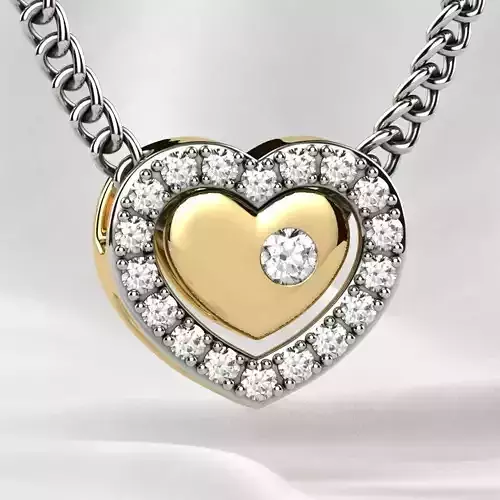 Two Hearts Gold Necklace