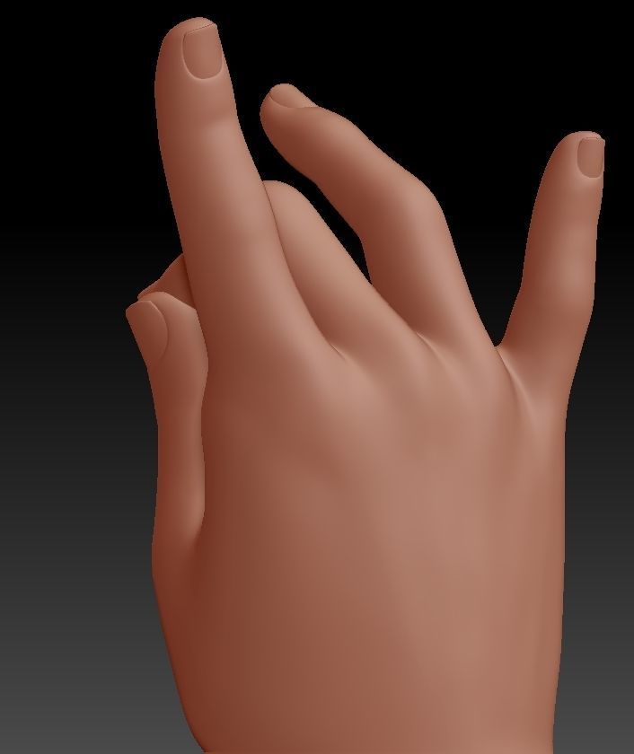 KARANA MUDRA hand 3D print model_2