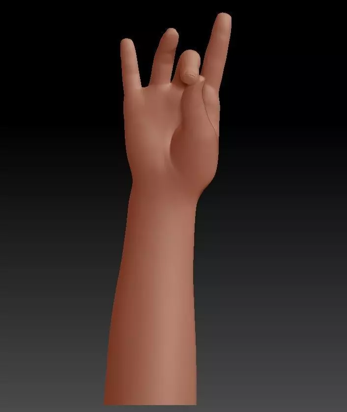 KARANA MUDRA hand 3D print model_0