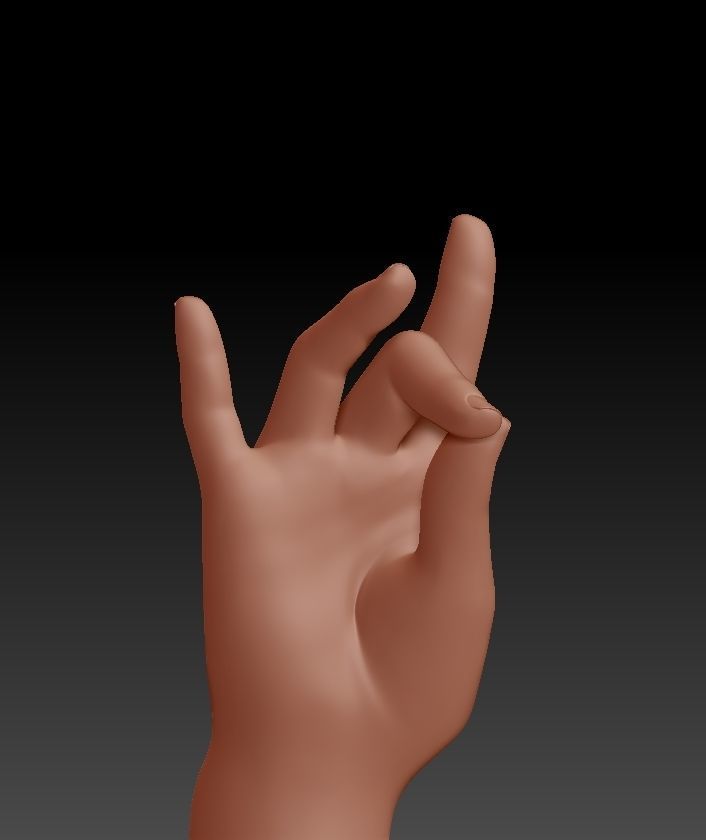KARANA MUDRA hand 3D print model_1