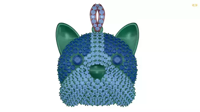 pendant scottish terrier dog with crystals