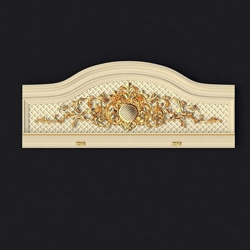 dekor ornate headboard gold 3D model