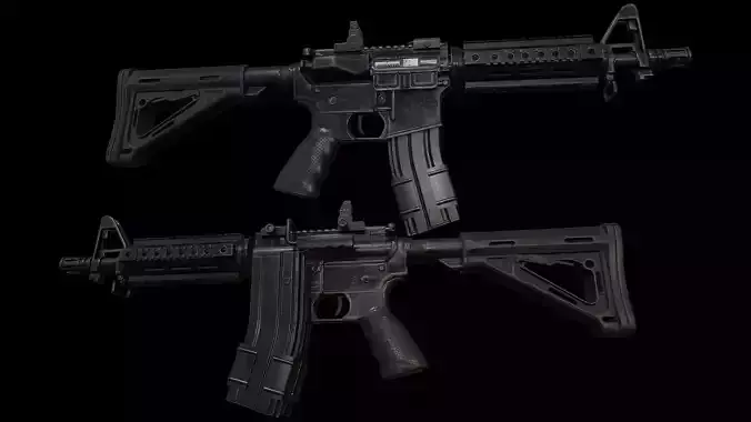 M4 Custom Low-poly 3D model