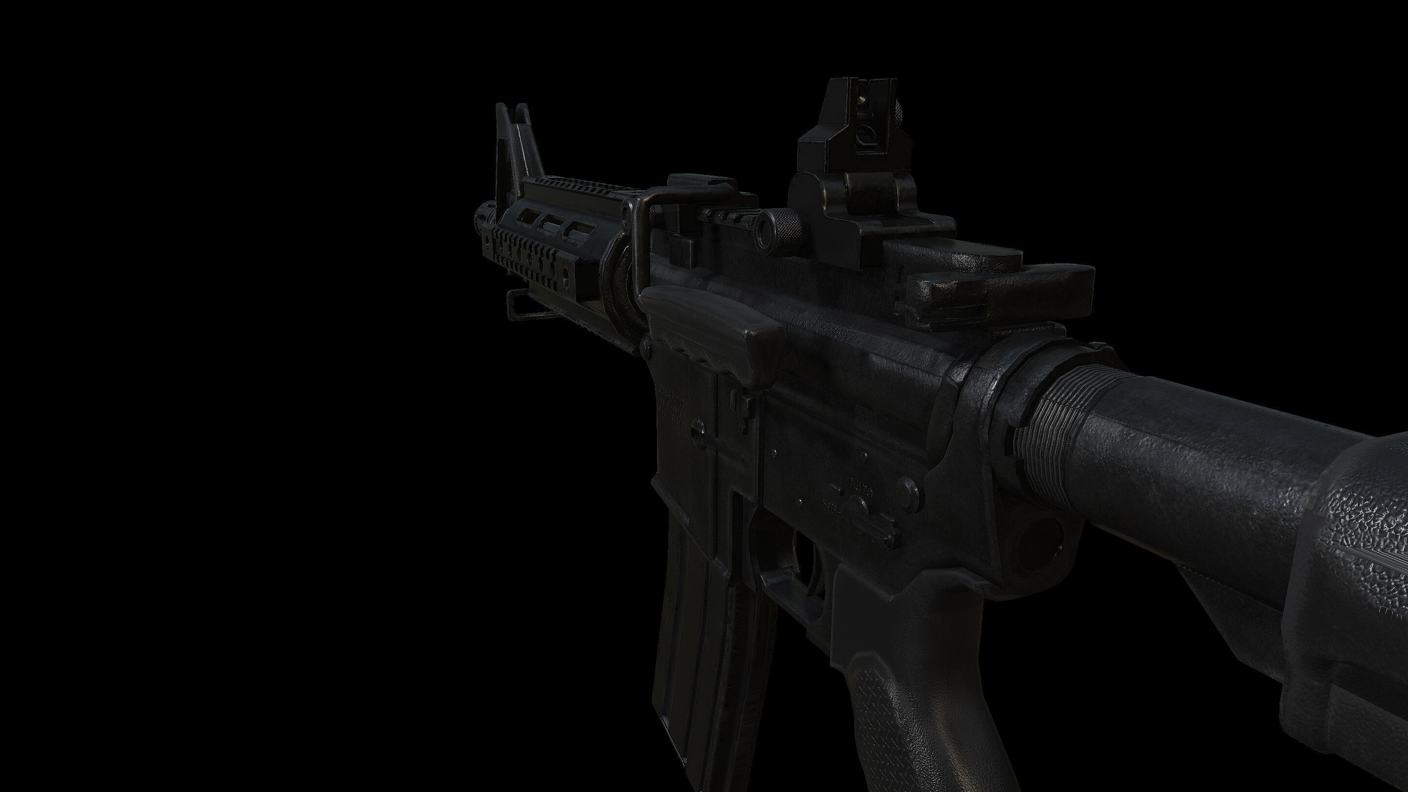 M4 Custom Low-poly 3D model_4