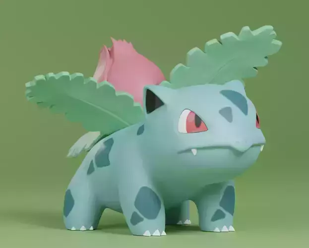 Ivysaur pokemon figurine with leaves