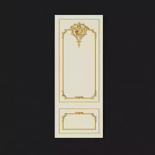 door stl ornate with gold trim