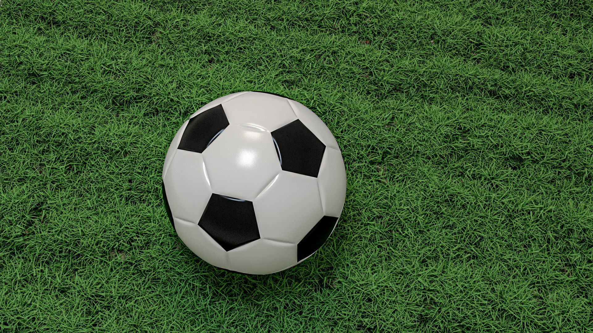 Ball and Grass  the best models Low-poly 3D model_1