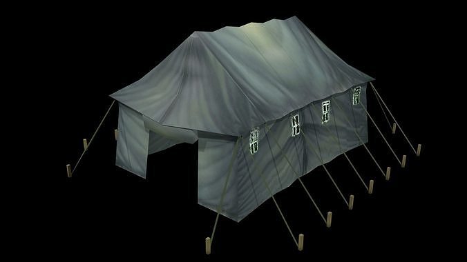 Tent Low poly Model Free low-poly 3D model