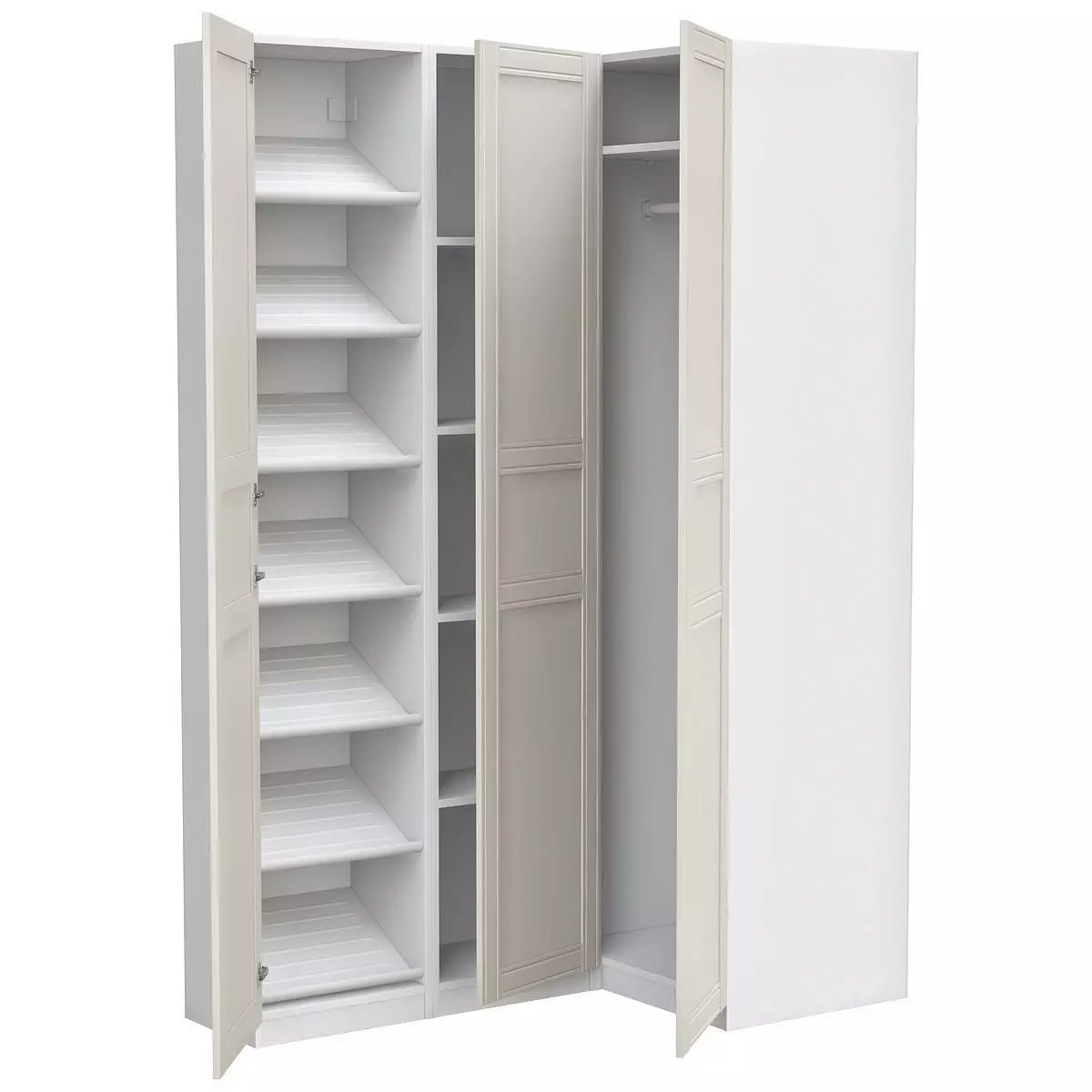 Pax Corner Wardrobe Ikea 3D model_0