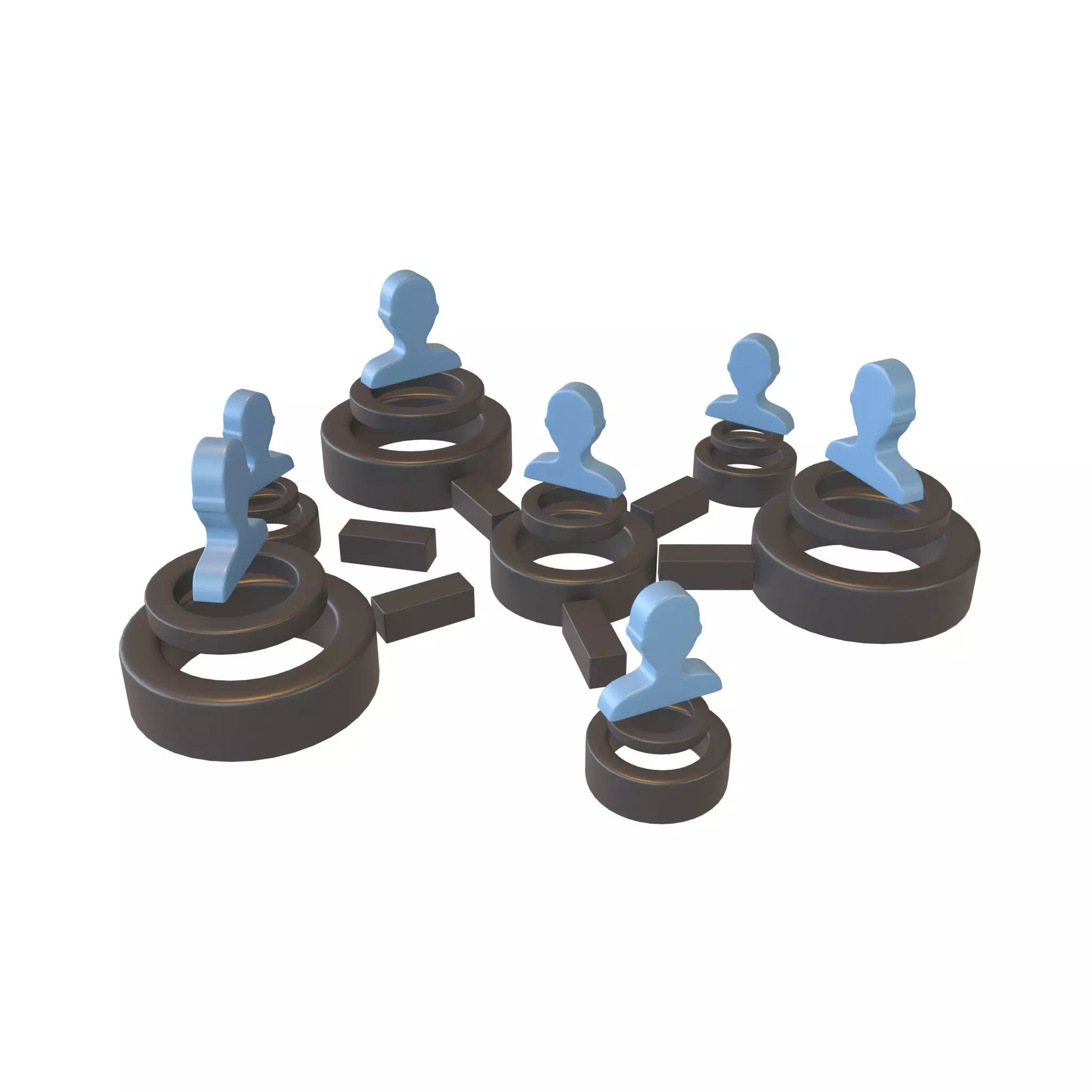 Network Connection Icon v2 001 Low-poly 3D model_0