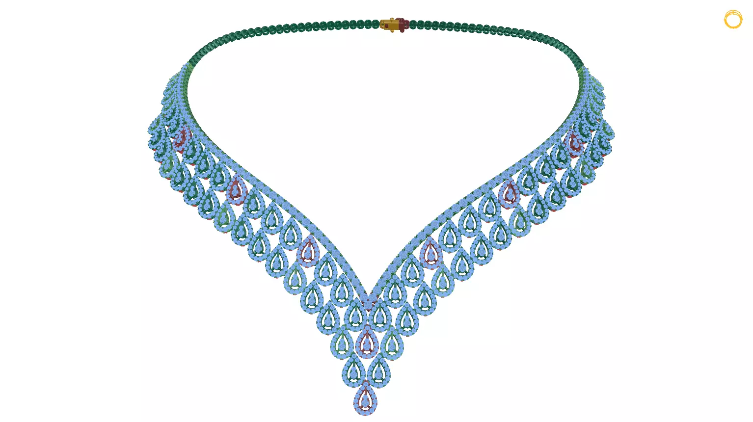 necklaces peacock necklace 3D print model_0