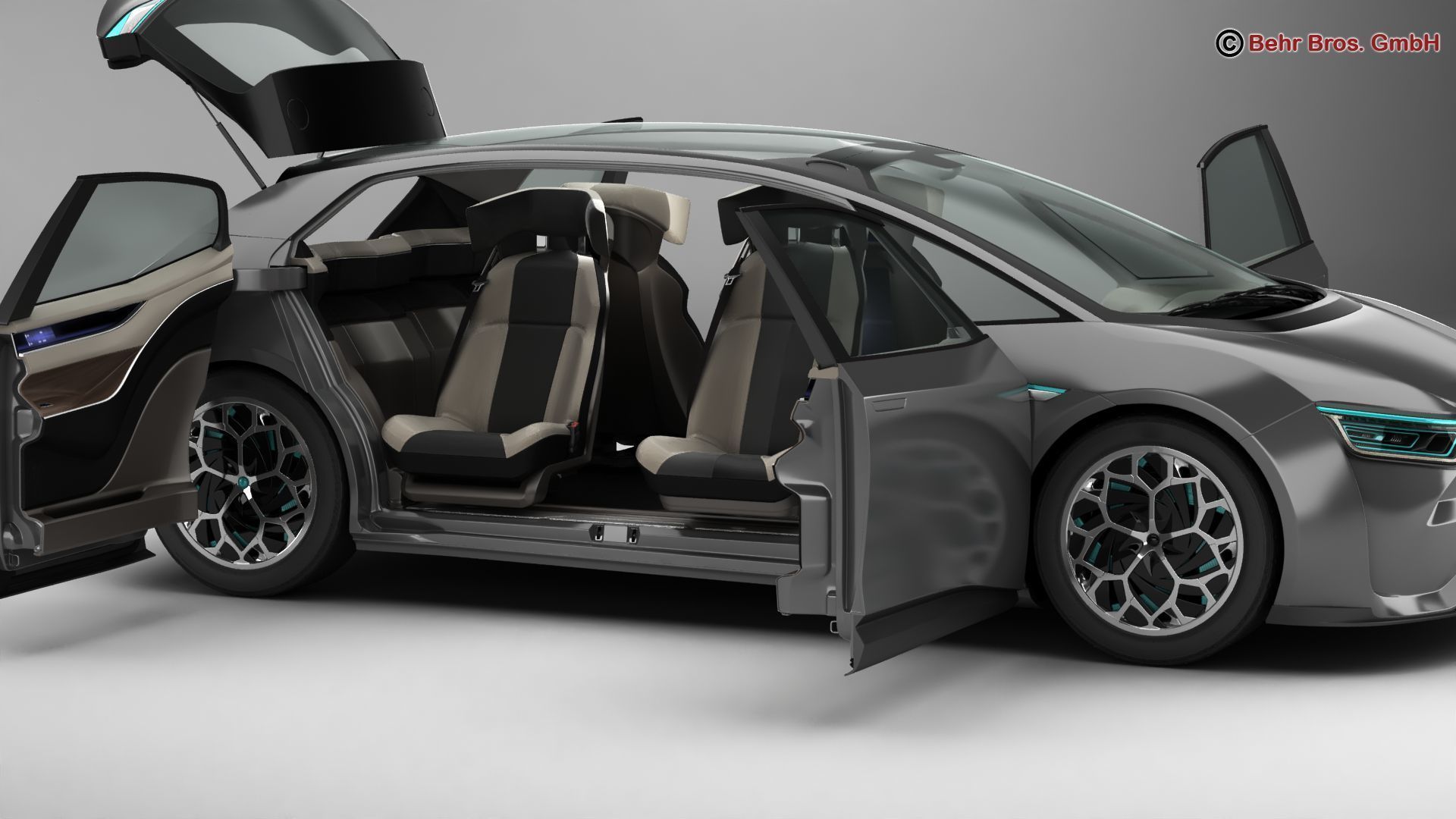 Generic Future EV 3D model_2