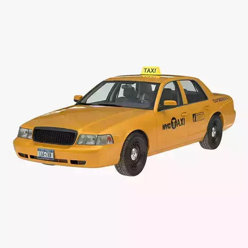 Generic Yellow Taxi 3D model