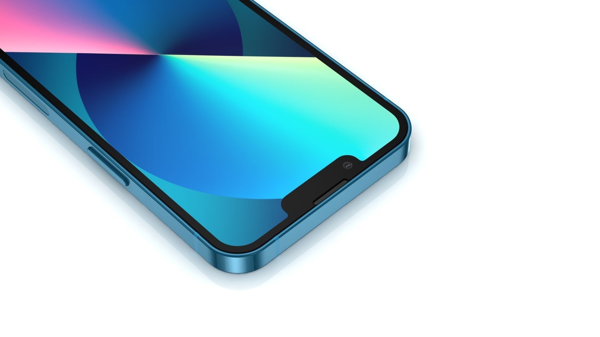 Apple iPhone 13 mini Blue Low-poly 3D model_11