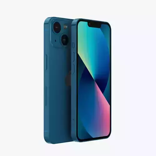 Apple iPhone 13 mini Blue Low-poly 3D model