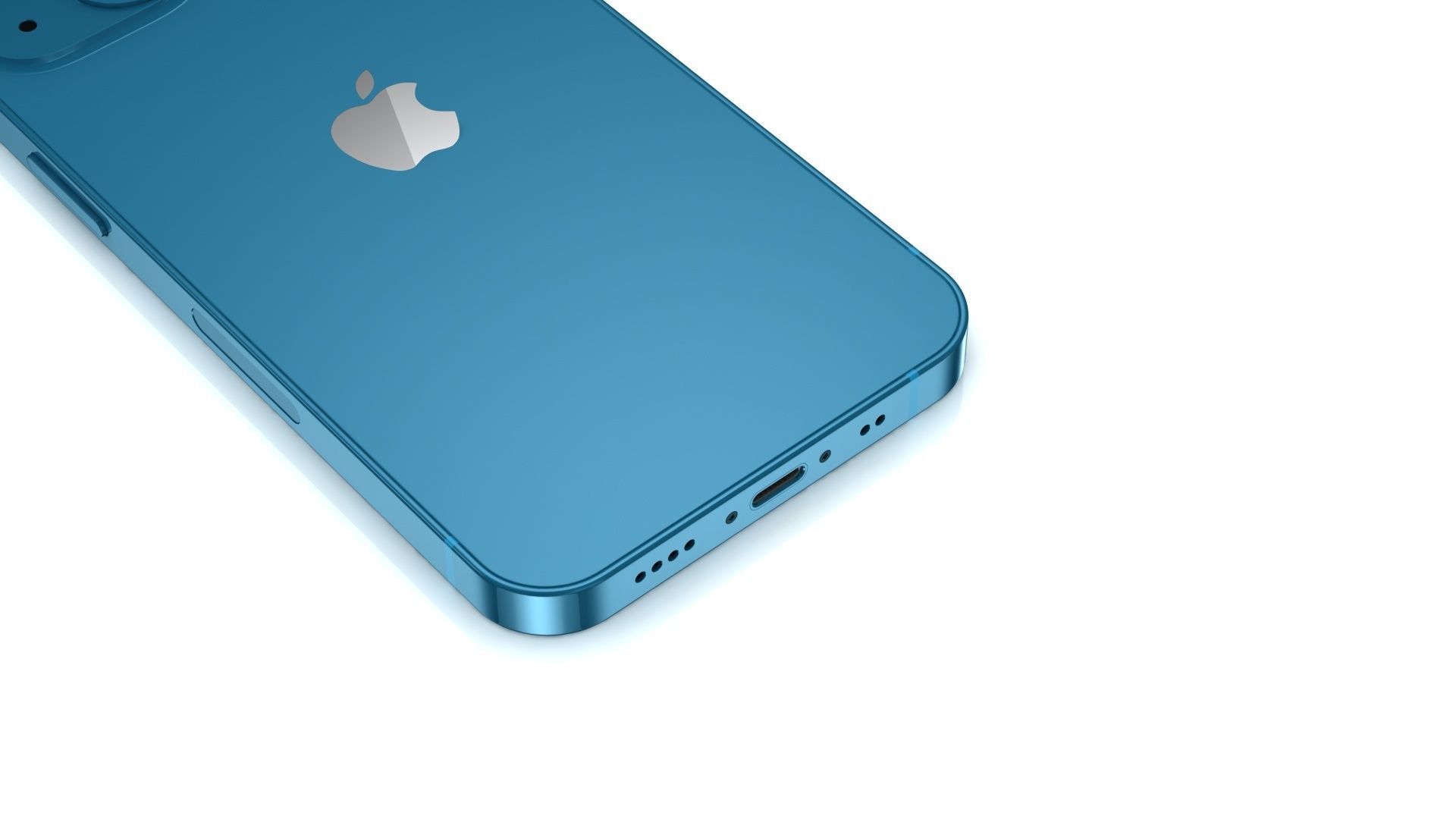 Apple iPhone 13 mini Blue Low-poly 3D model_13