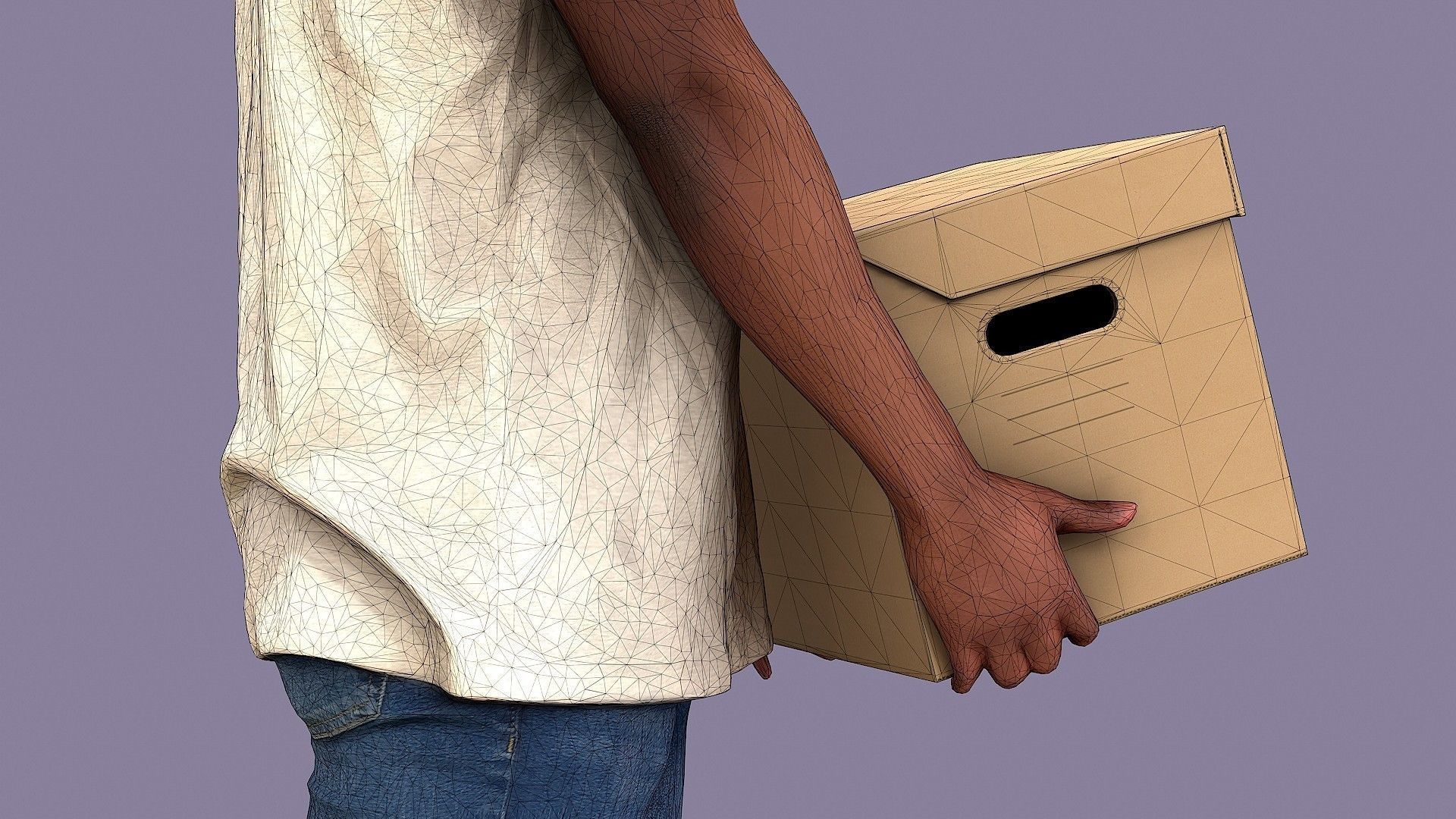 Buddy with Box 3D model_10