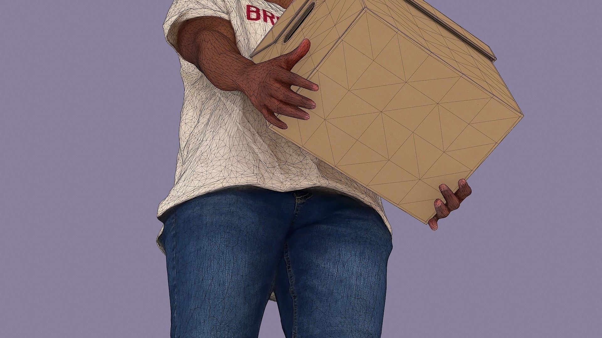 Buddy with Box 3D model_17