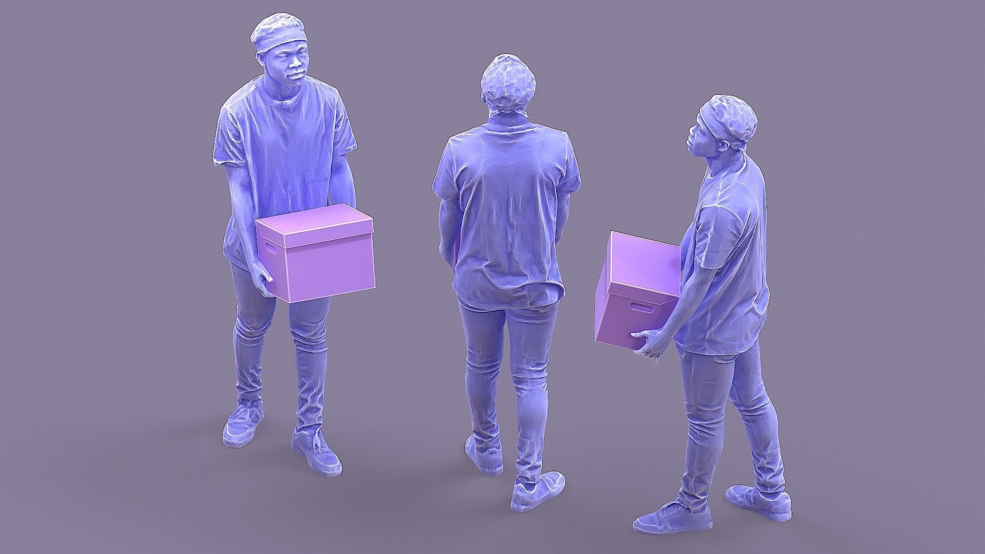 Buddy with Box 3D model_6
