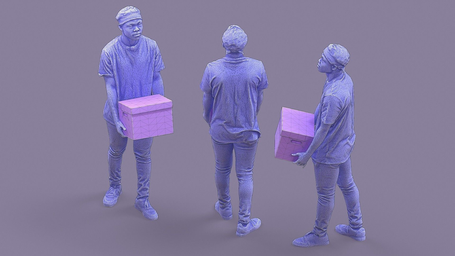 Buddy with Box 3D model_7