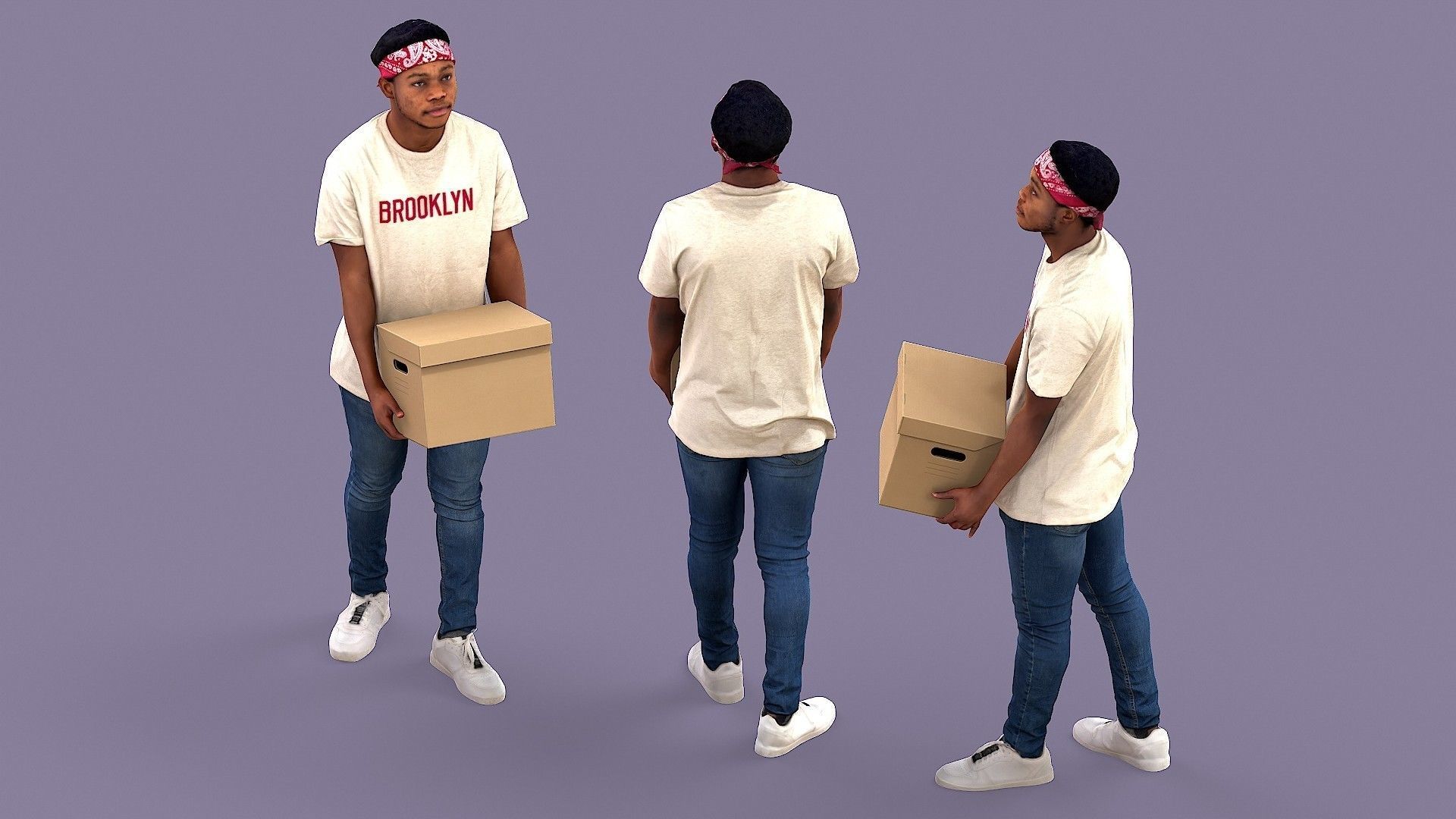 Buddy with Box 3D model_4
