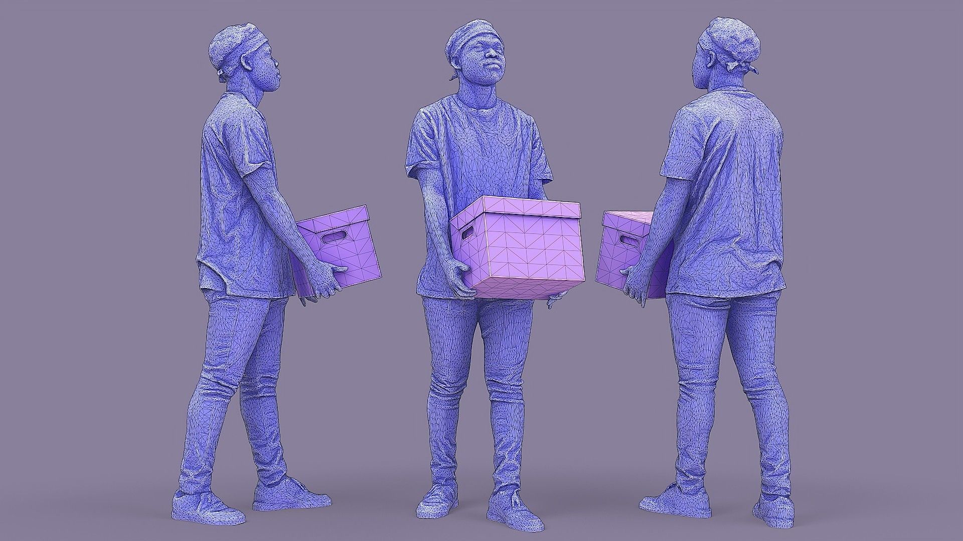 Buddy with Box 3D model_3